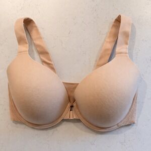 Spanx Bra-llelujah 36D Nude Front Closure Lined Full Coverage Underwire Bra